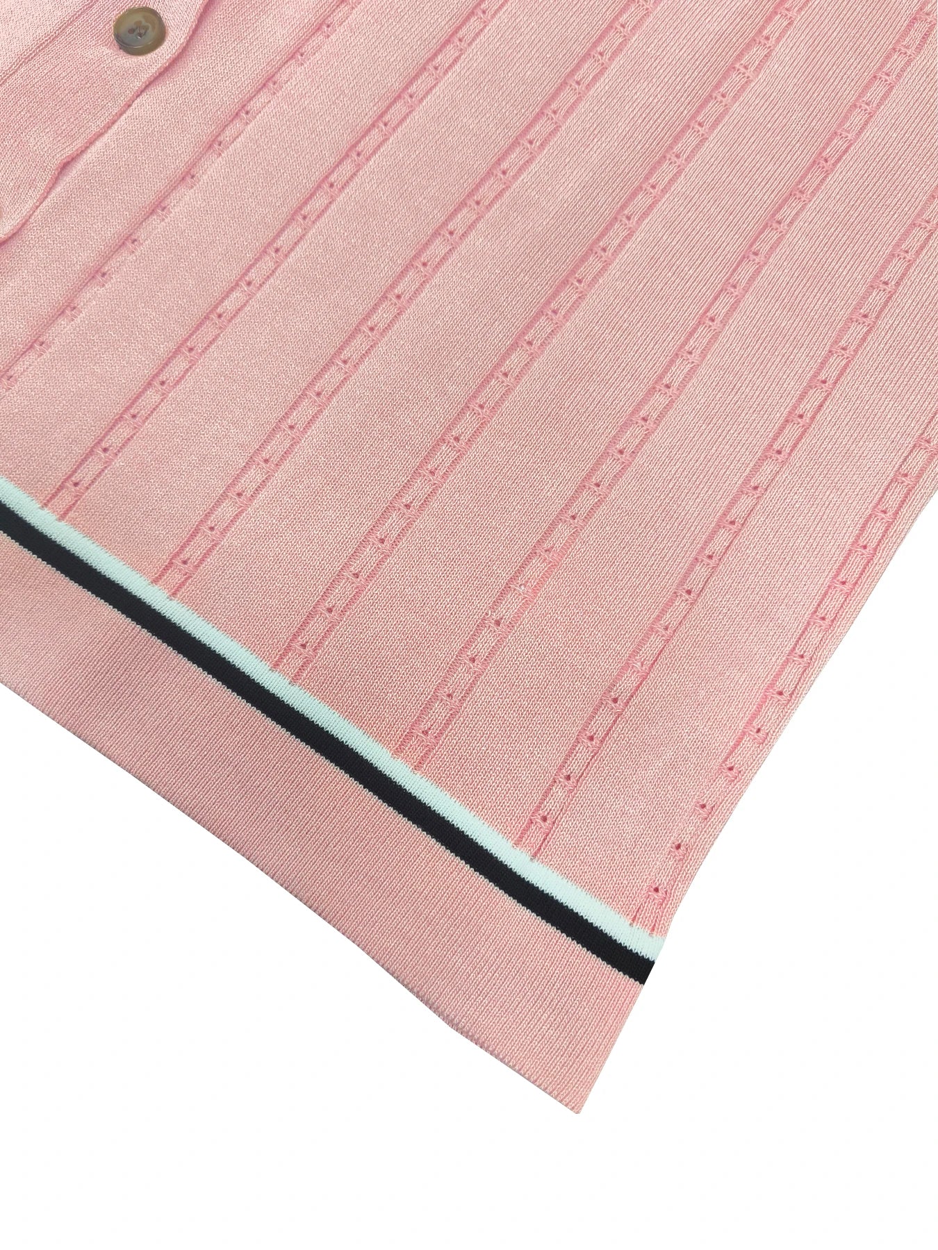 Summer Clothes Men's V Neck Textured Retro Button Front Knit Cardigan Regular Fit Plain Short Sleeve Collared Top