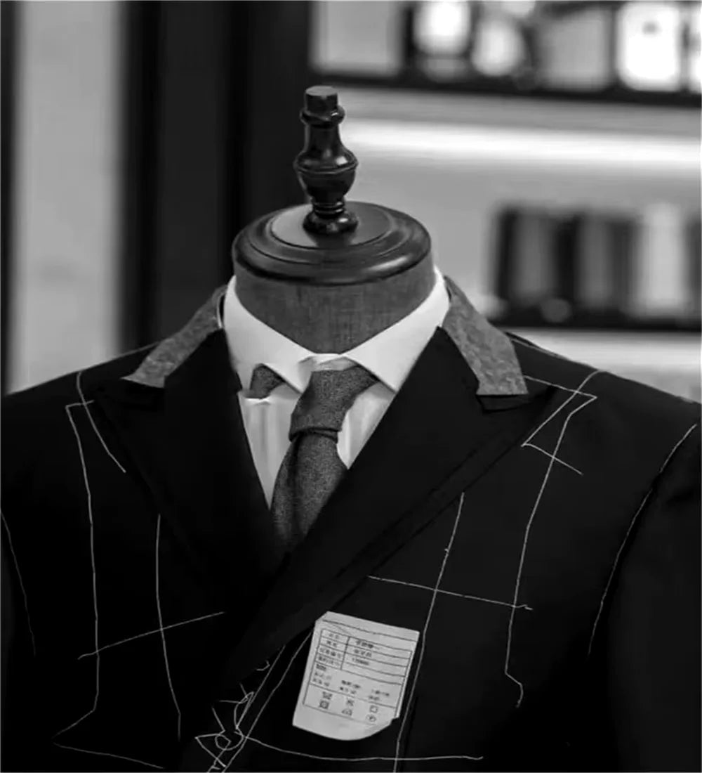 Casual 2 Piece Beige and Blue Linen Men Suits Notch Lapel Slim Fit Groom Tuxedos Blazer Pants Set Wedding Prom Party Costume