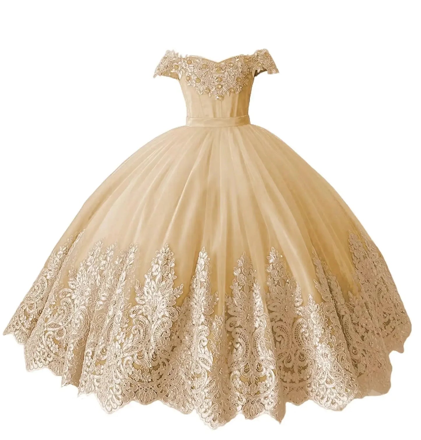 Customized Red Flower Girl Dress with Gold Appliques and Crystal for Weddings and Formal Events