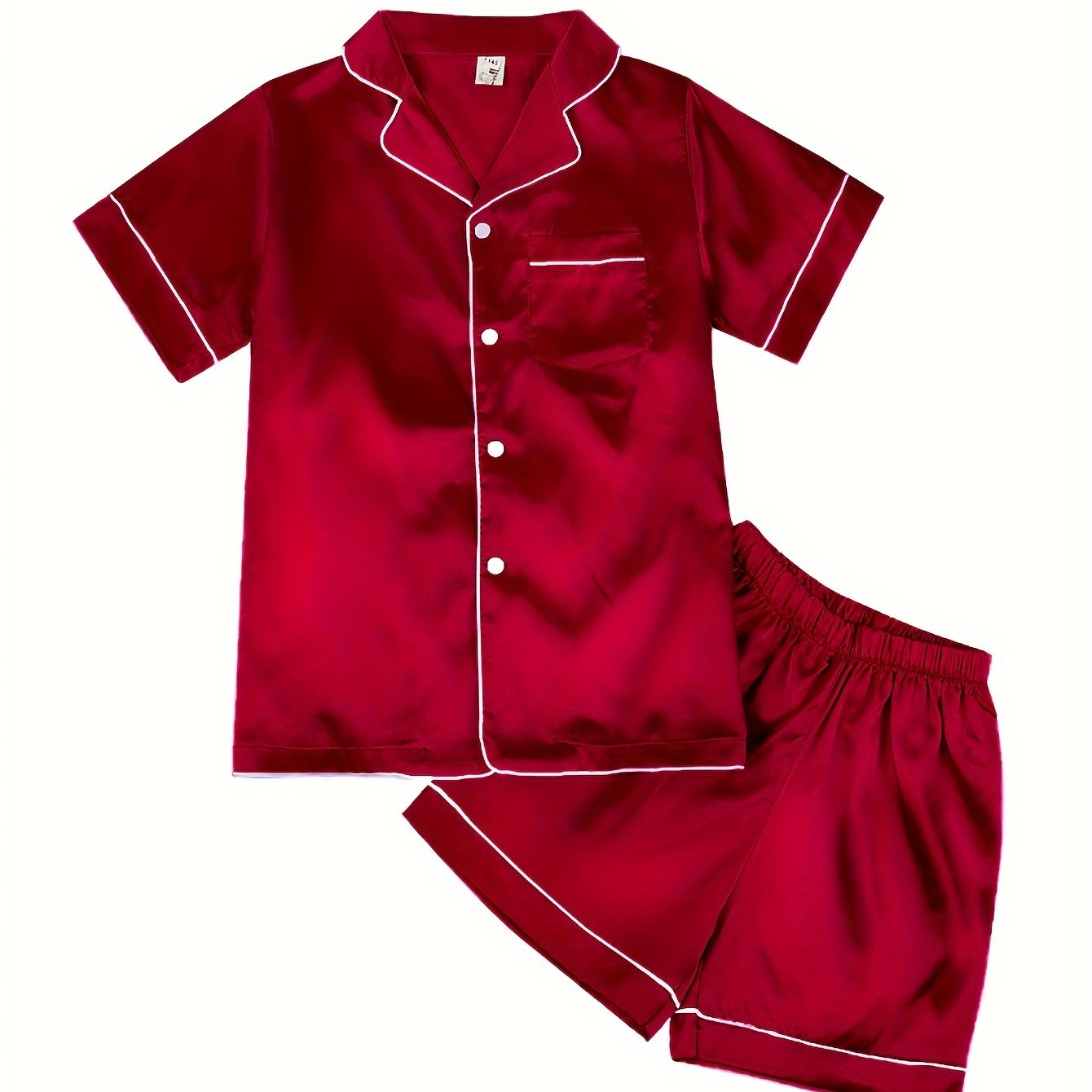 Girls Summer Outfit Solid Color T-Shirt Shorts Set 2pcs Clothes Set 4-14Y