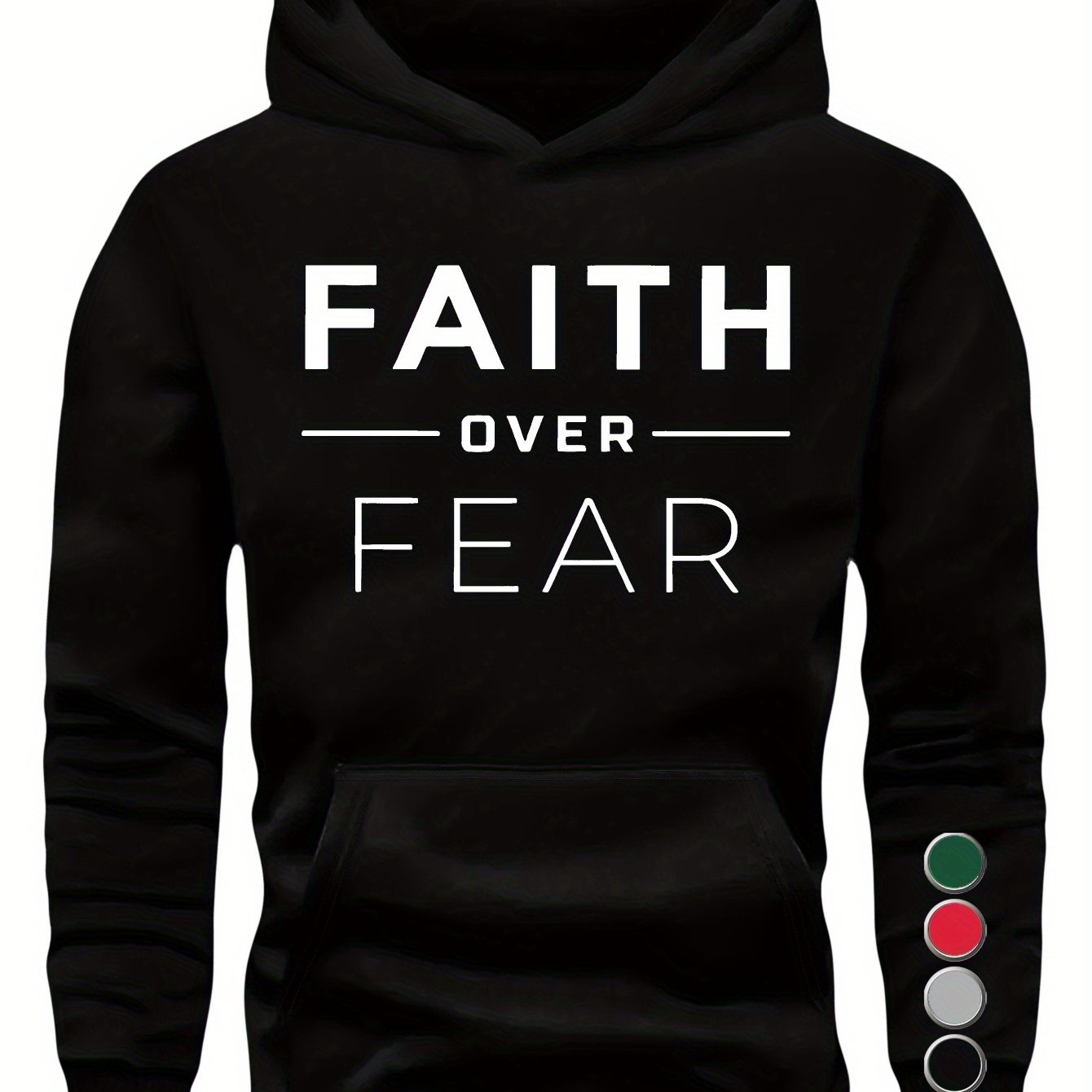 Faith Over Fear Young for Man Hoodies Sweatshirt Casual