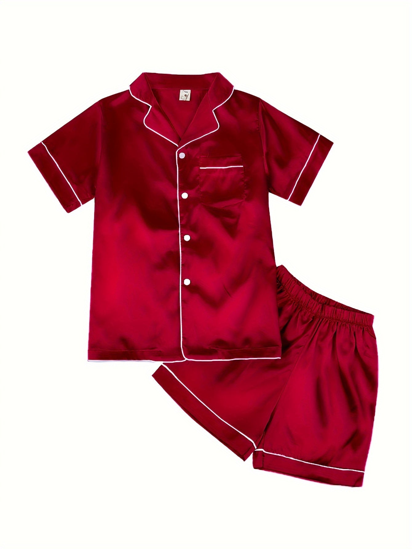 Girls Summer Outfit Solid Color T-Shirt Shorts Set 2pcs Clothes Set 4-14Y