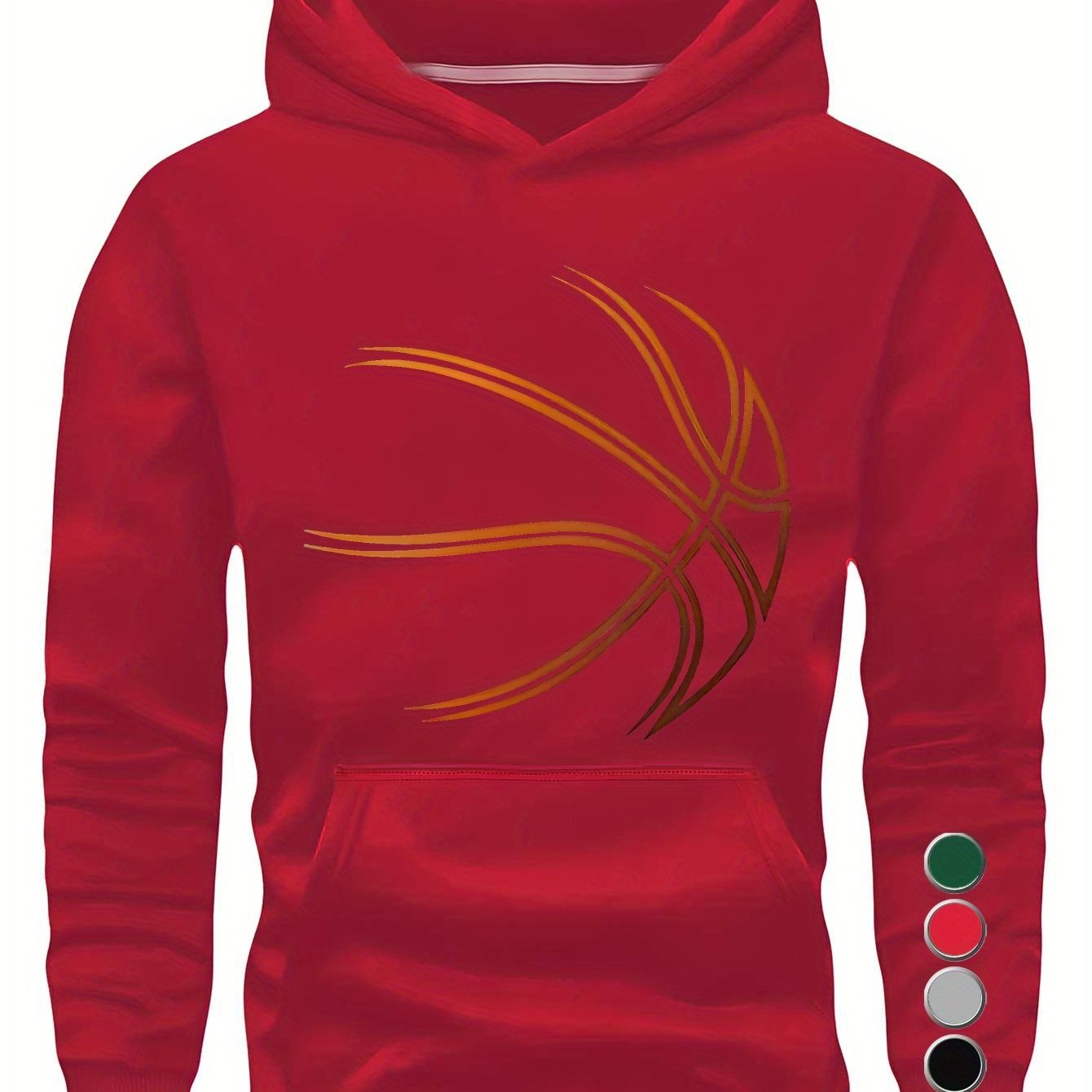 I Love Basketball Young Man Hoodies Sweatshirt Casual Wear