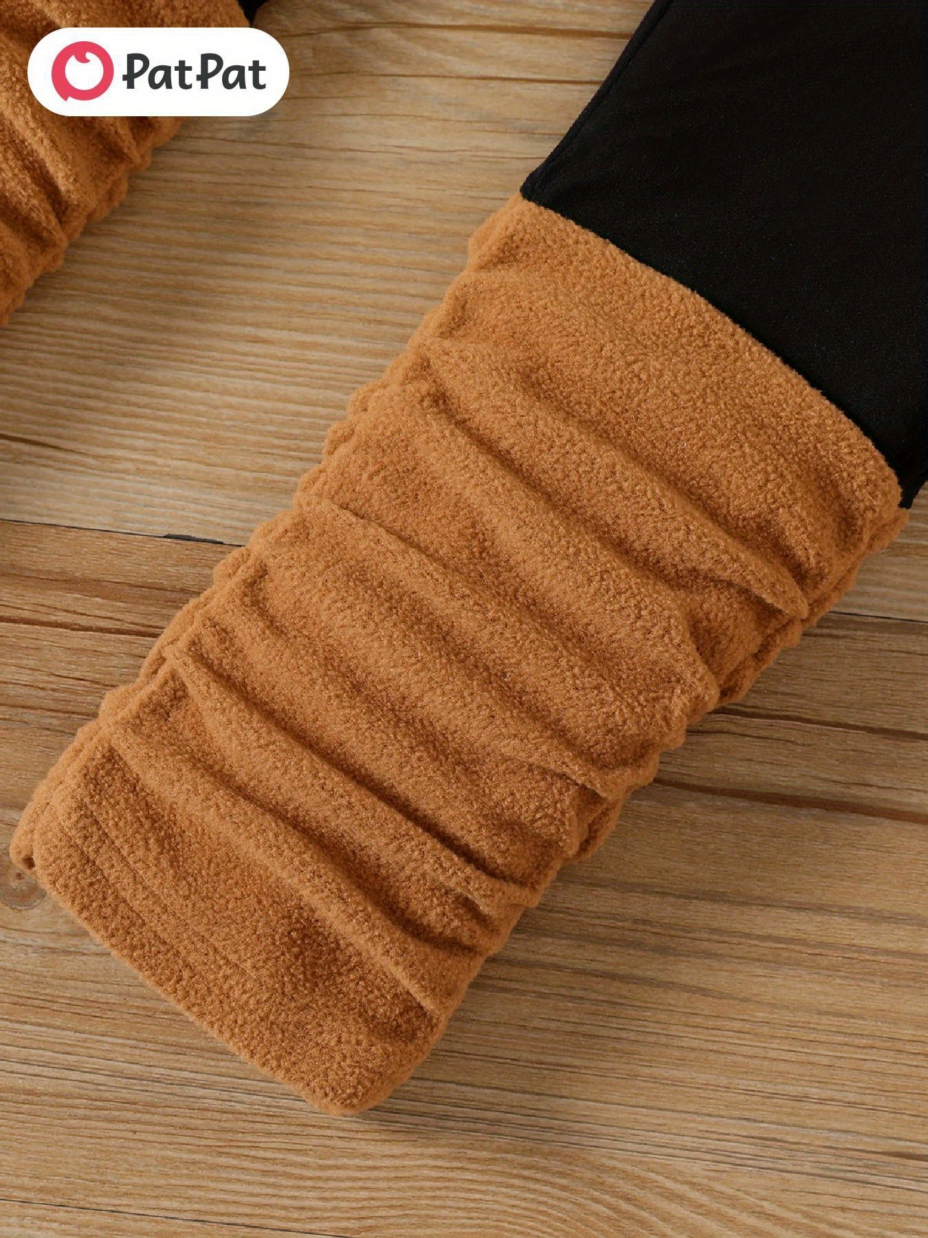 PatPat 2pcs Kid/Toddler Girl Polar Fleece Hoodie Set for Outdoor