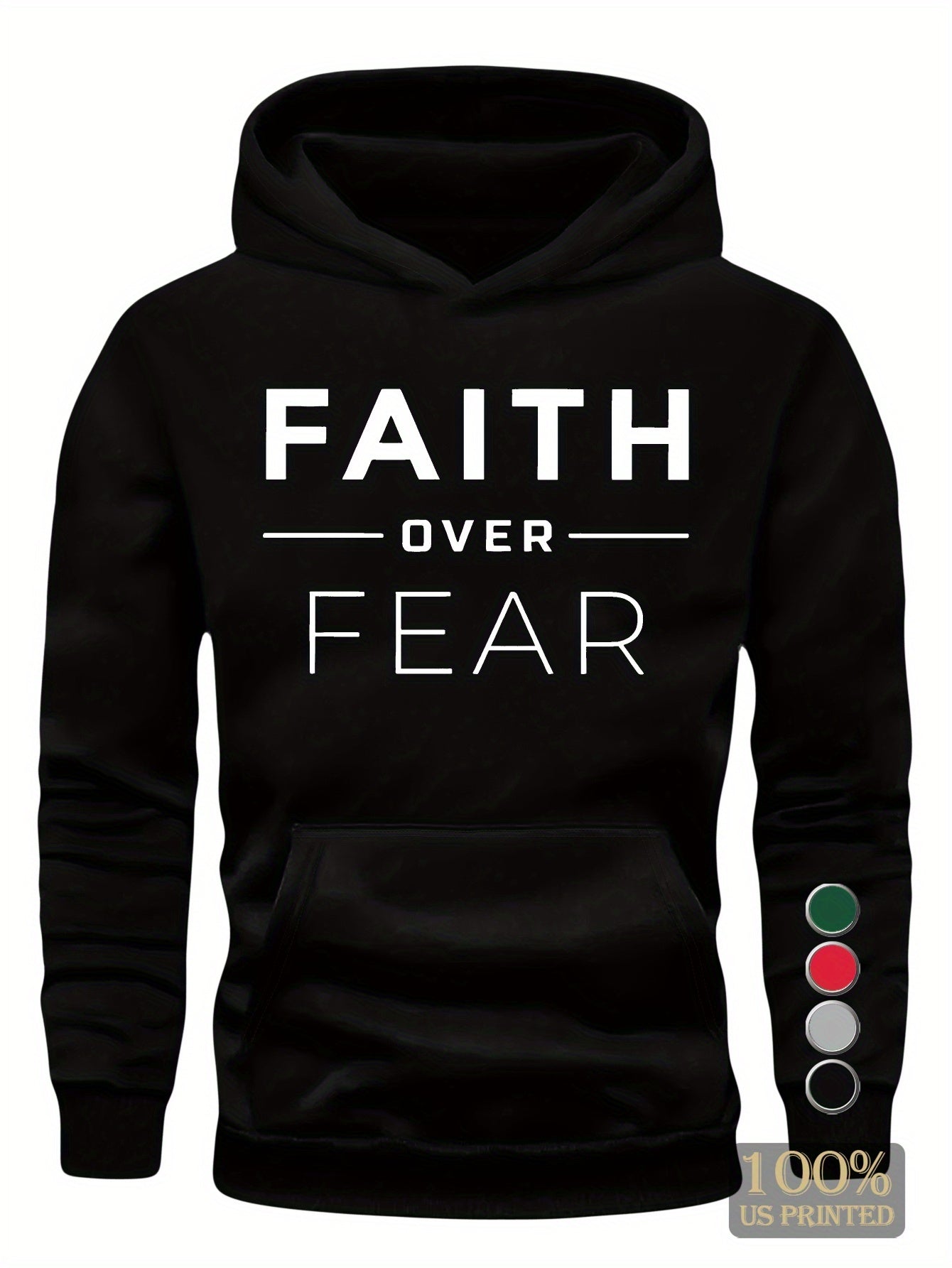 Faith Over Fear Young for Man Hoodies Sweatshirt Casual