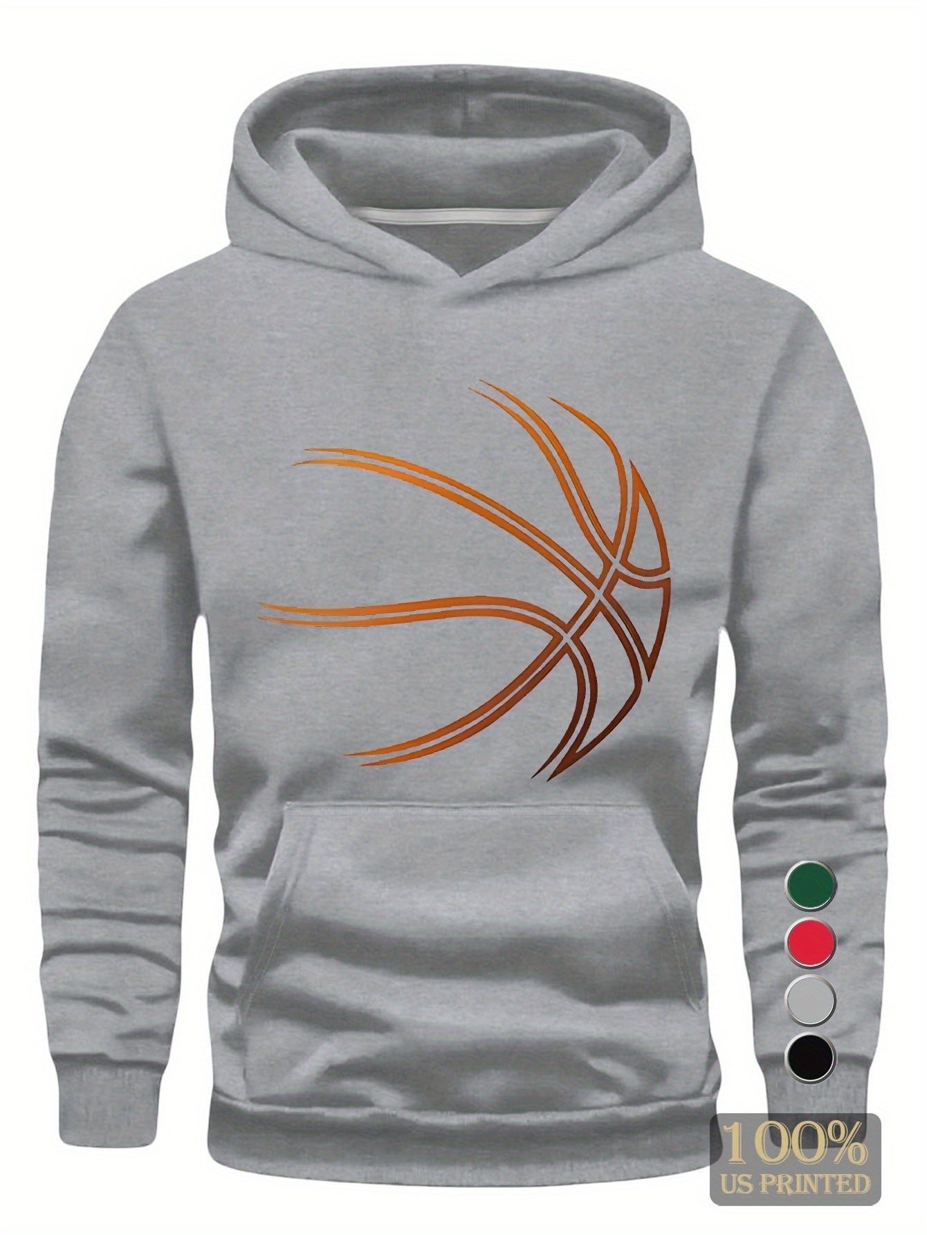 I Love Basketball Young Man Hoodies Sweatshirt Casual Wear