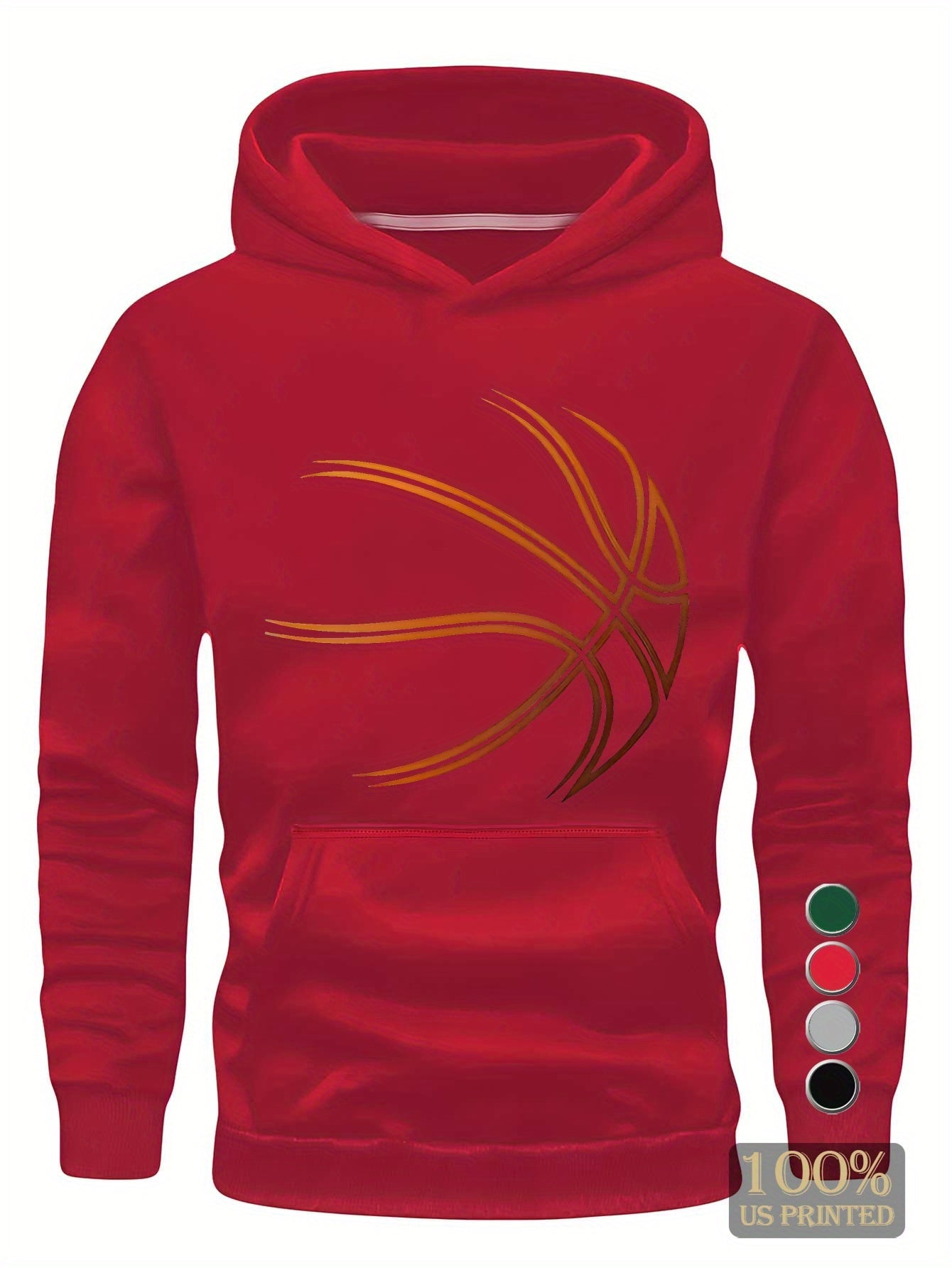 I Love Basketball Young Man Hoodies Sweatshirt Casual Wear