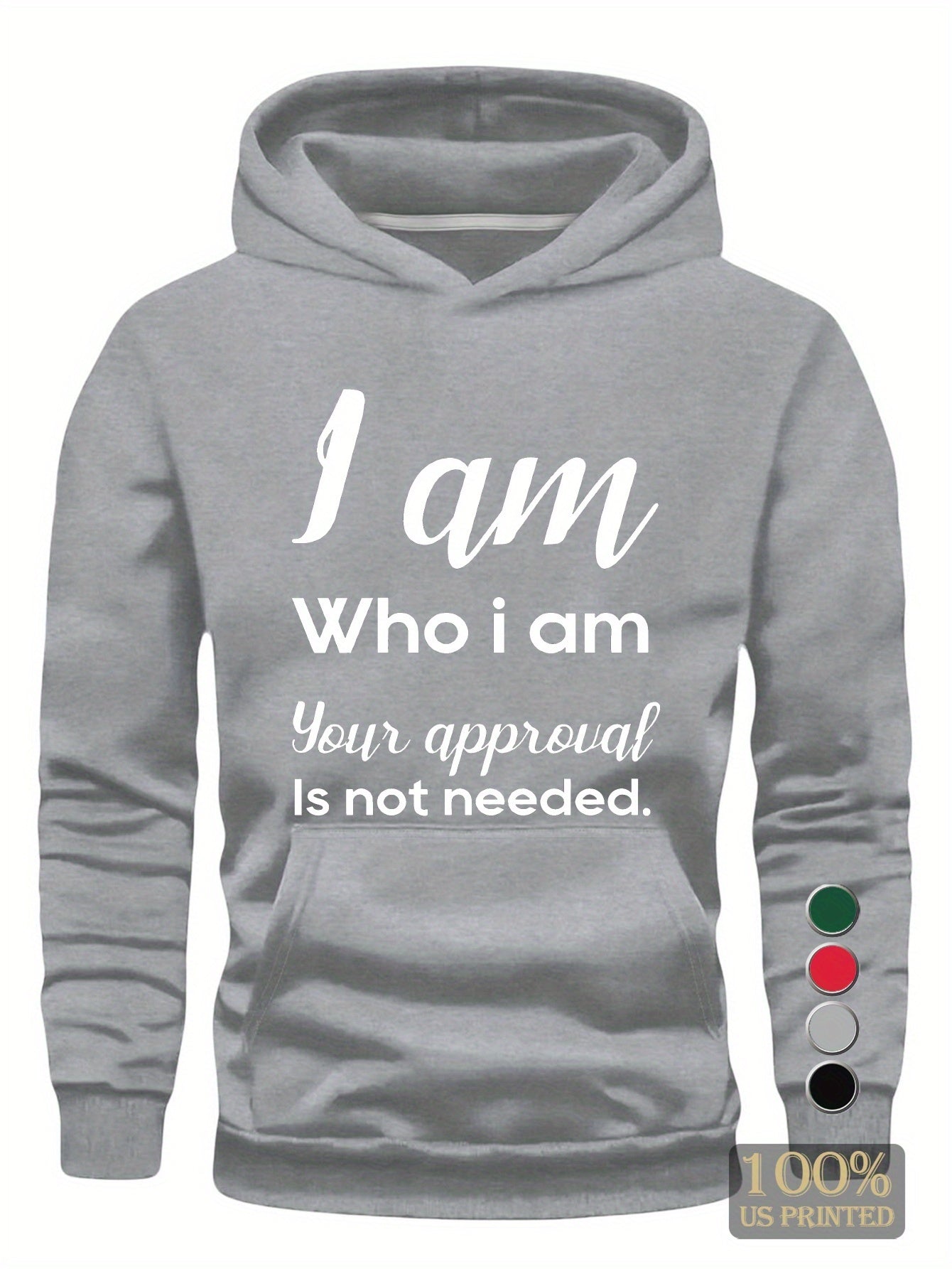 WHO I AM Young Man Hoodies Sweatshirt for Casual Wear