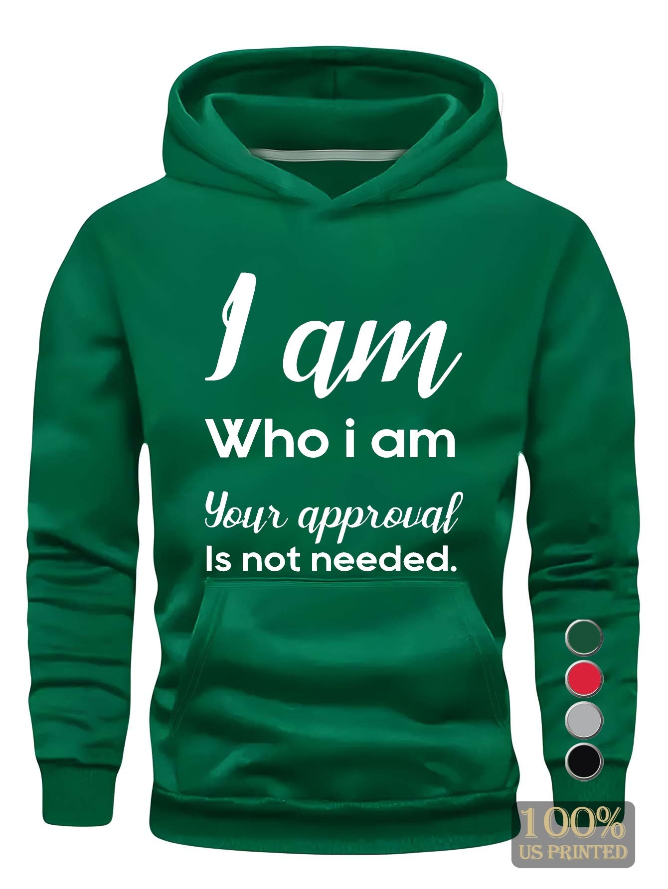 WHO I AM Young Man Hoodies Sweatshirt for Casual Wear