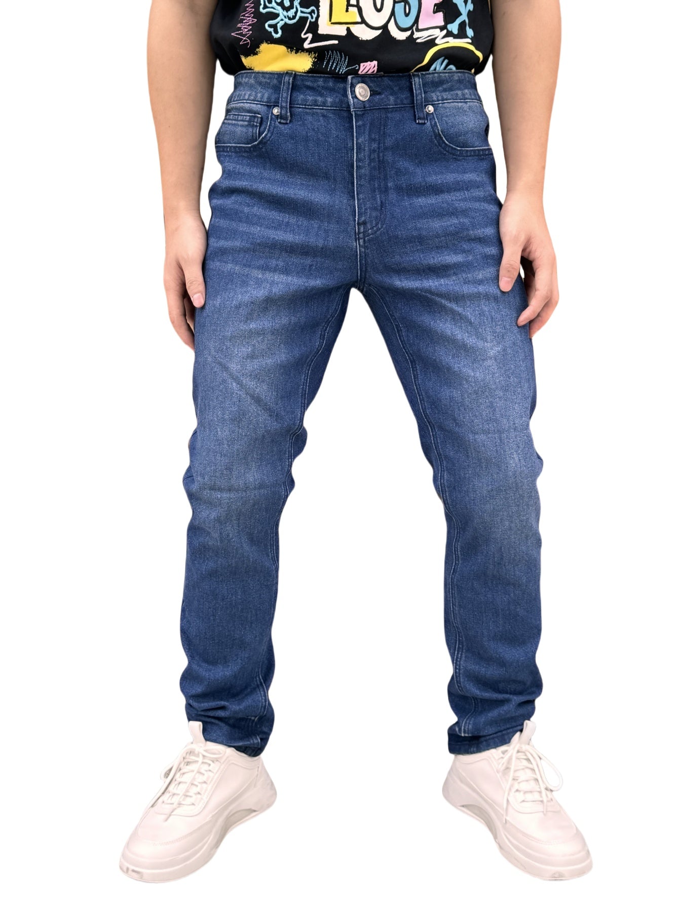 Large-Size Jeans Men Loose Straight Tubes Casual Pants