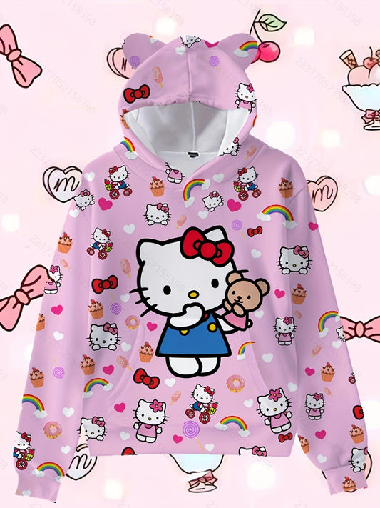 Long Sleeve Pullover with Pocket Detail for Girls