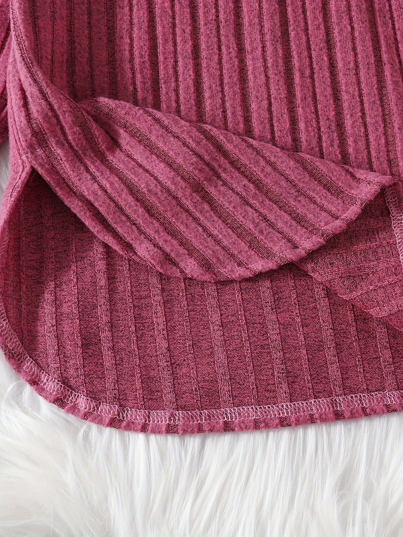 2 Piece Cute Girls Spring and Autumn Texture Hoodie Brushed Warm Pants