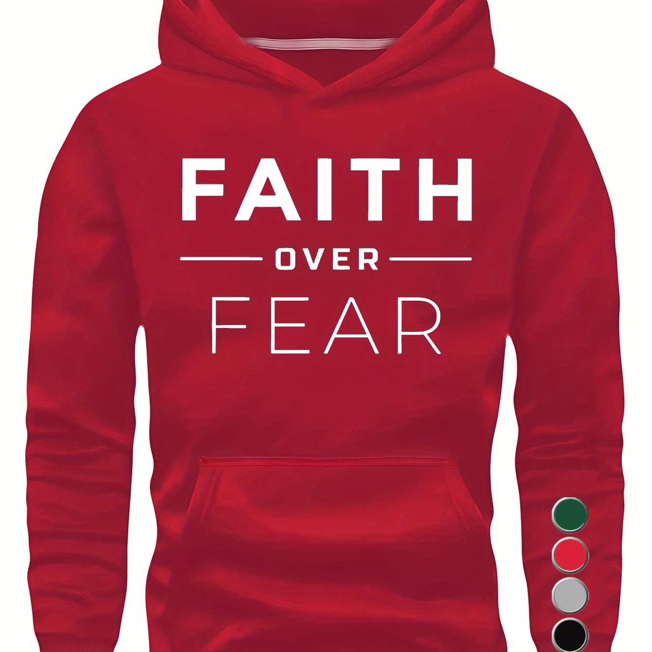Faith Over Fear Young for Man Hoodies Sweatshirt Casual