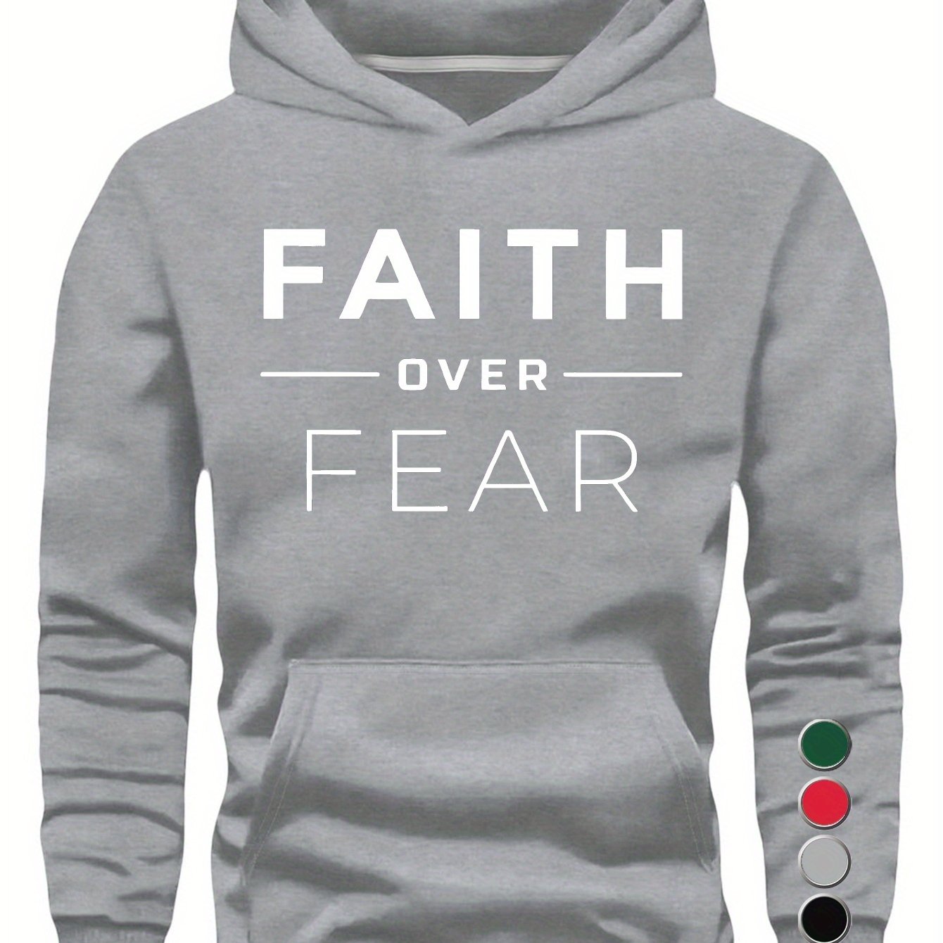 Faith Over Fear Young for Man Hoodies Sweatshirt Casual