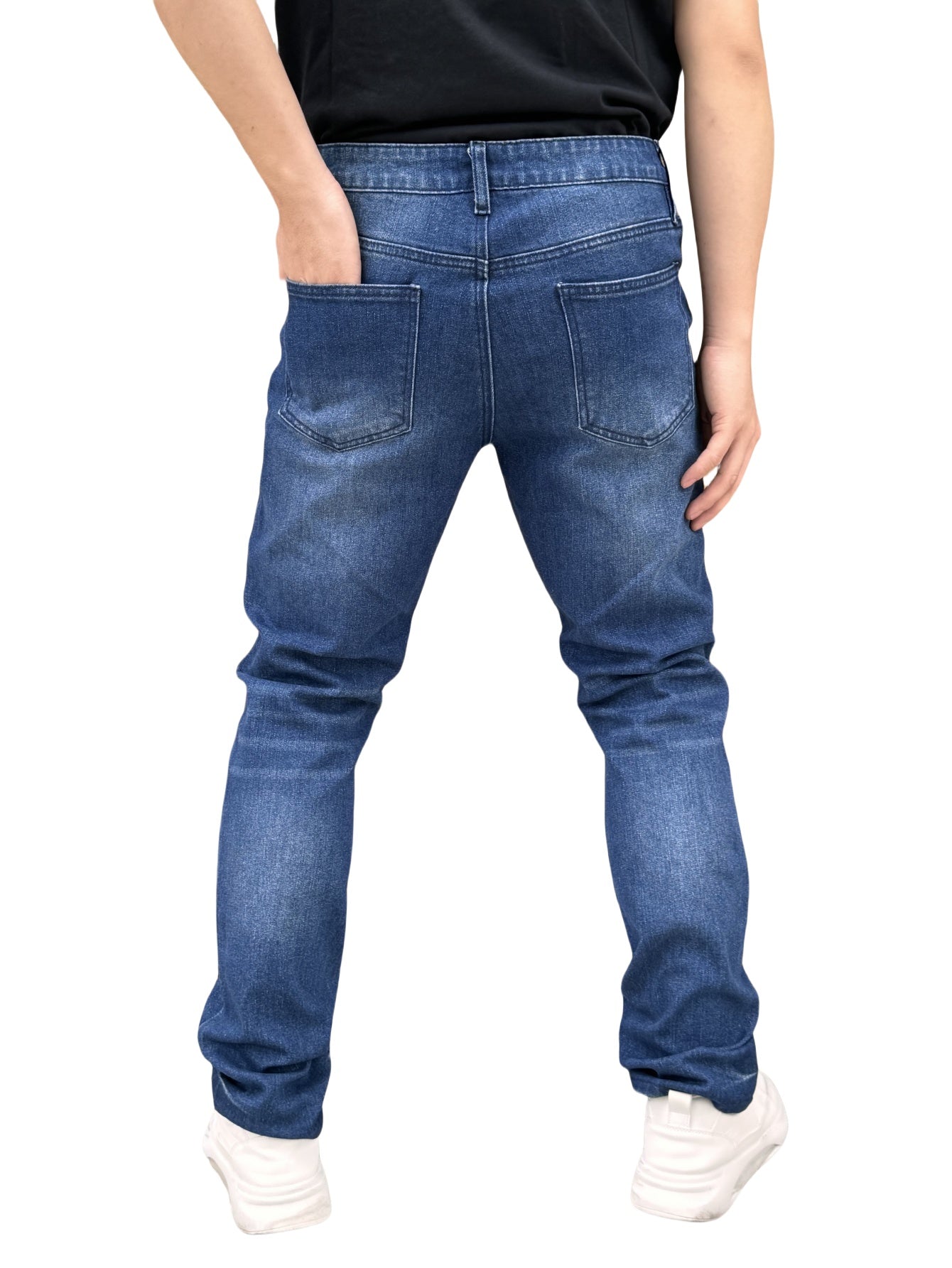 Large-Size Jeans Men Loose Straight Tubes Casual Pants
