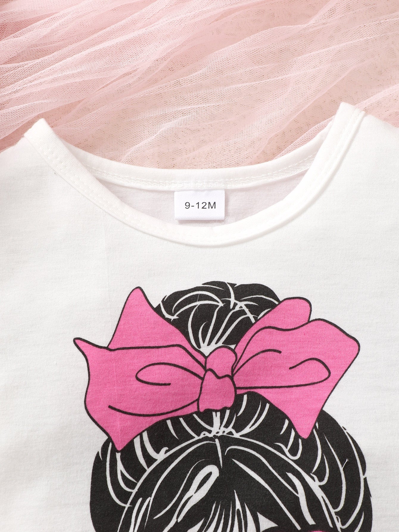 Sweet Cartoon Print Tee and Pencil Skirt 2pcs Set for Kids