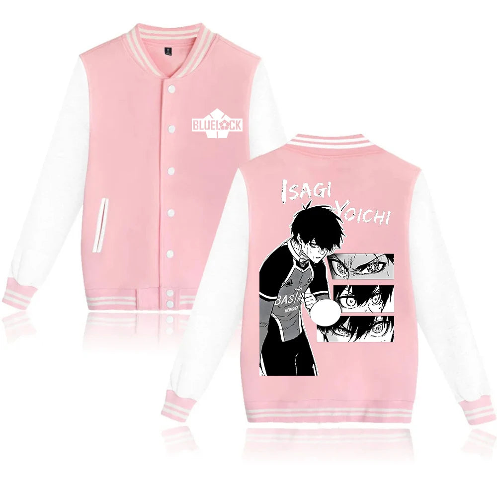 Anime Blue Lock Isagi Yoichi Hoodie Baseball Uniform Jacket for Men and Women