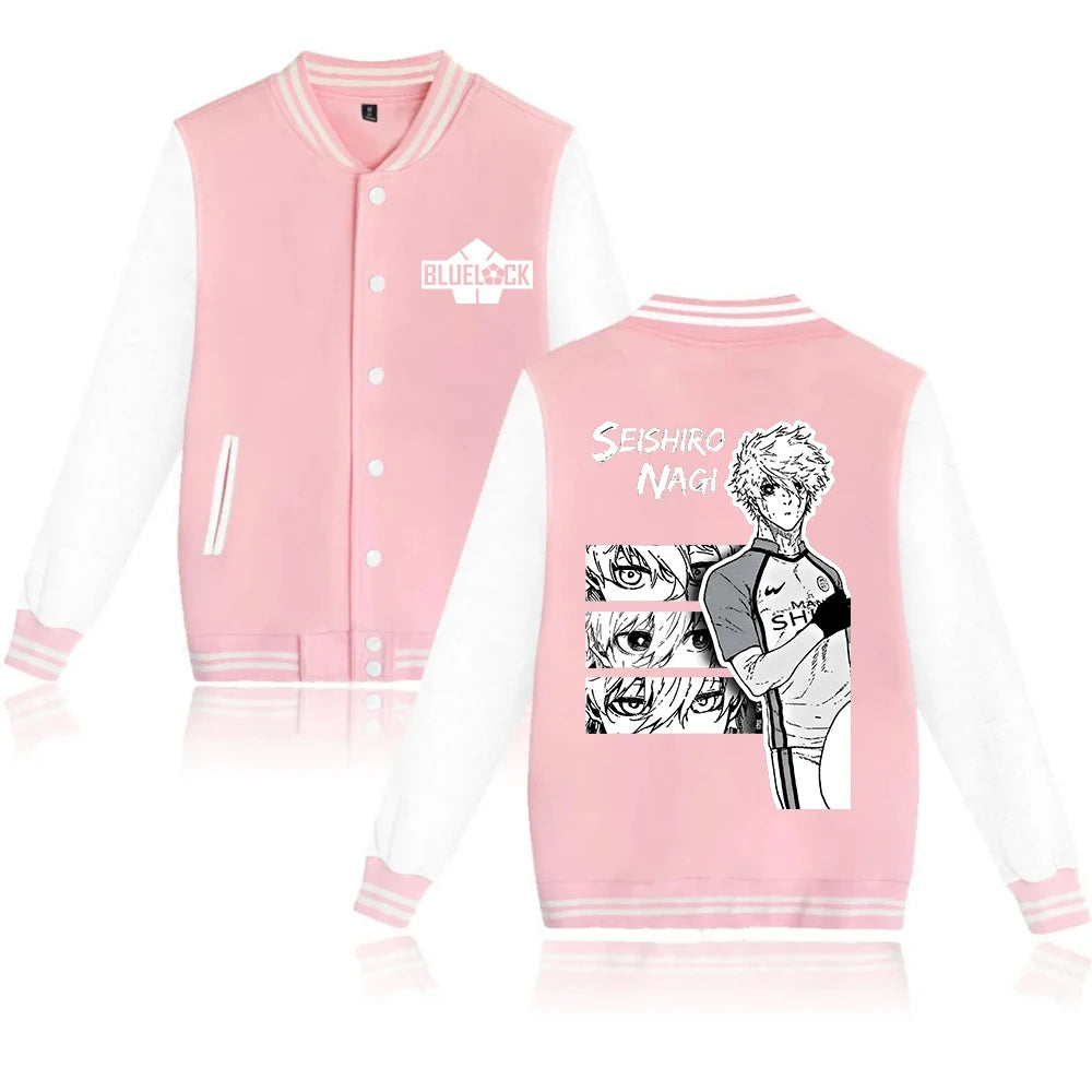 Anime Blue Lock Isagi Yoichi Hoodie Baseball Uniform Jacket for Men and Women