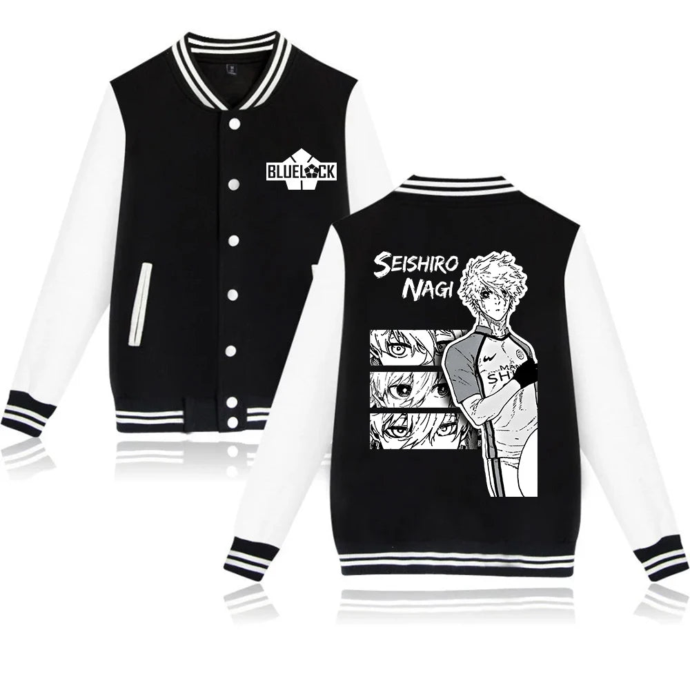 Anime Blue Lock Isagi Yoichi Hoodie Baseball Uniform Jacket for Men and Women