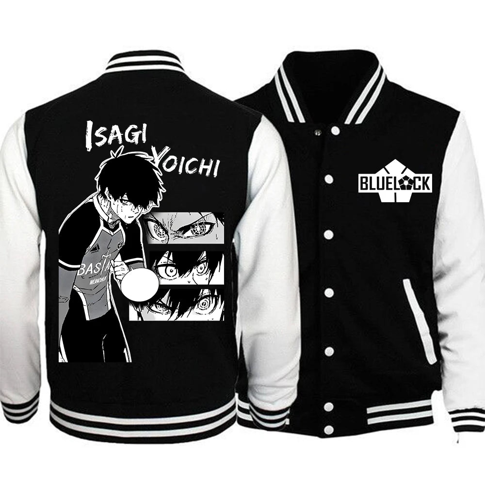 Anime Blue Lock Isagi Yoichi Hoodie Baseball Uniform Jacket for Men and Women
