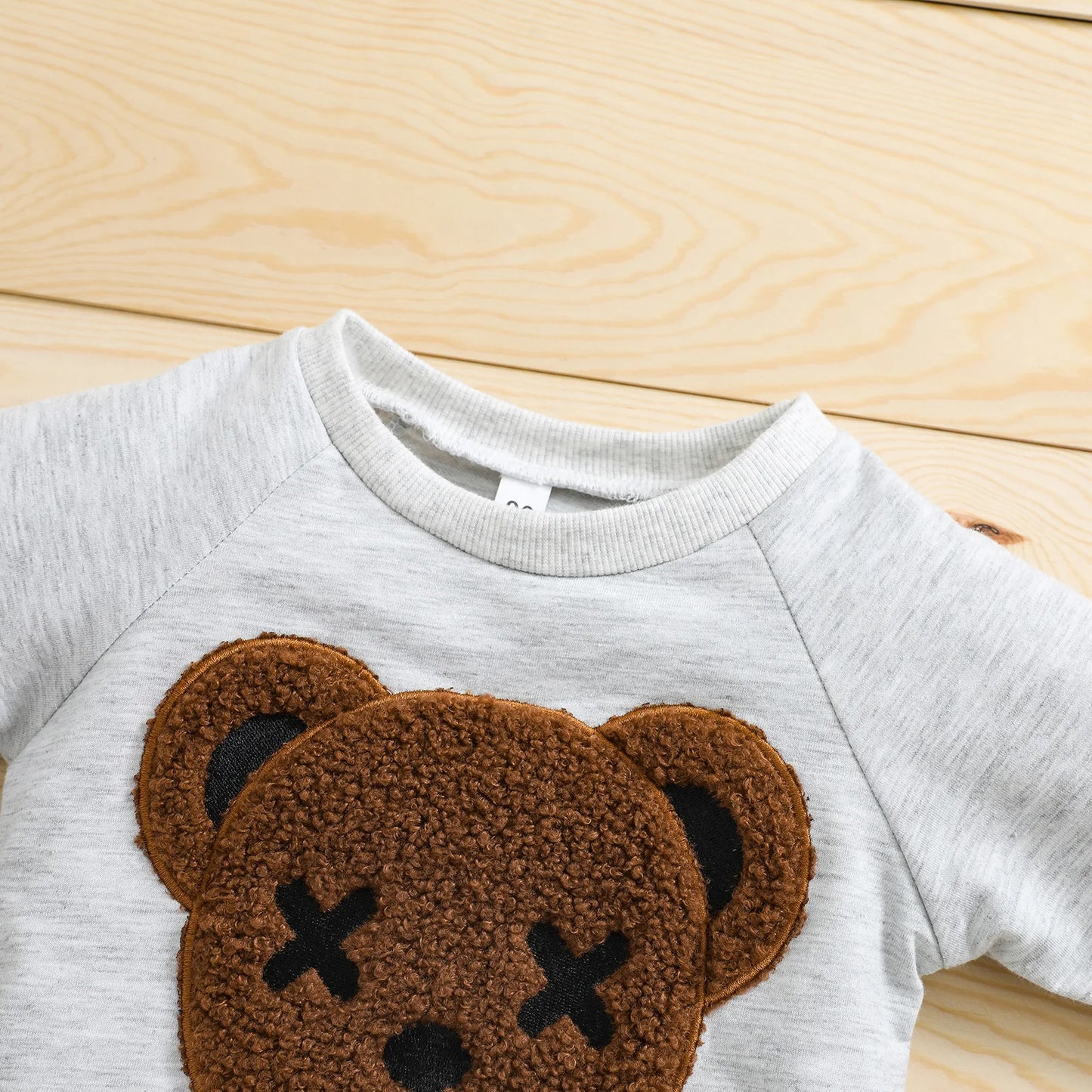 Citgeett Autumn Kids Boys Girls Tracksuit Clothes Set Cartoon Bear Printed Long Sleeve Pullover Sweatshirt Top and Pants