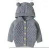 Citgeett Fall Autumn Winter Cute 3D Ear Toddler Boys Girls Knit Hooded Sweater Warm Coat Outerwear