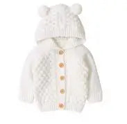 Citgeett Fall Autumn Winter Cute 3D Ear Toddler Boys Girls Knit Hooded Sweater Warm Coat Outerwear