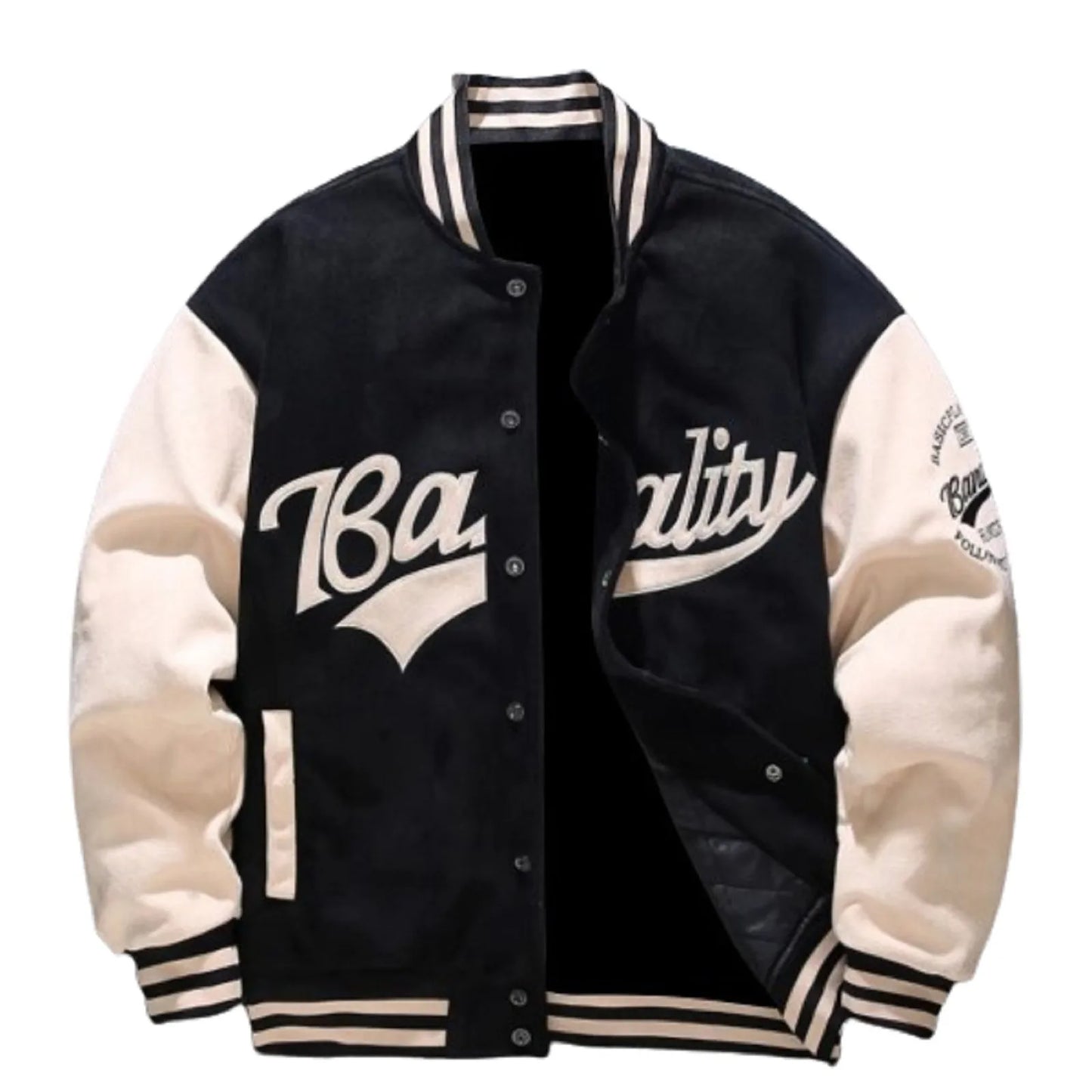 Men's Oversized Baseball Jacket Casual Streetwear Coat Autumn Fashion Outerwear