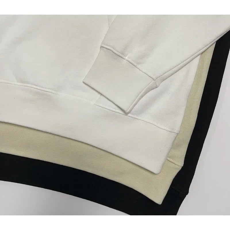 Season 8 Luxury Design Men's Hoodies Two Row Reflective Letter Logo High Street Loose Hoodie