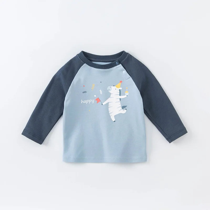 Dave Bella Long Sleeve T-Shirt Kids Cartoon Printed Tops
