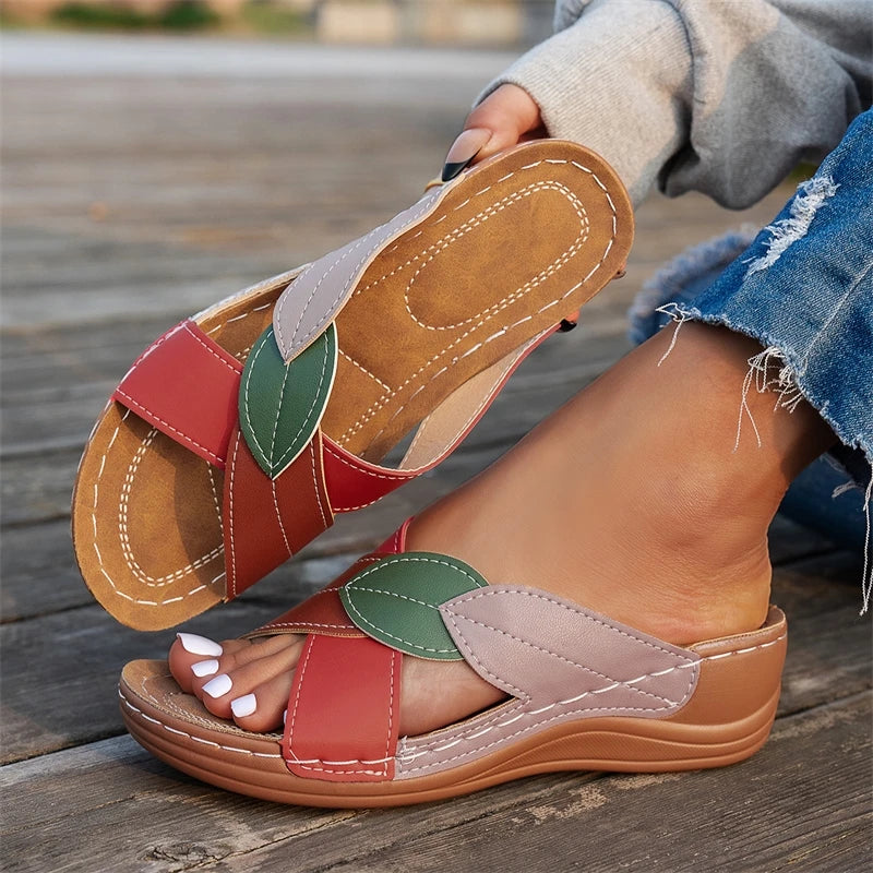 Women's Summer Fashion Wedge Sandals Slide Outdoor Footwear Party Sandalias Mujer