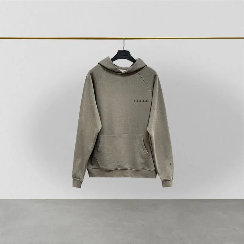 Season 8 Luxury Design Men's Hoodies Two Row Reflective Letter Logo High Street Loose Hoodie