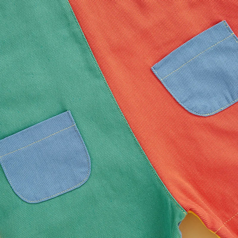 Infant Baby Denim Overalls Jumpsuit with Adjustable Straps