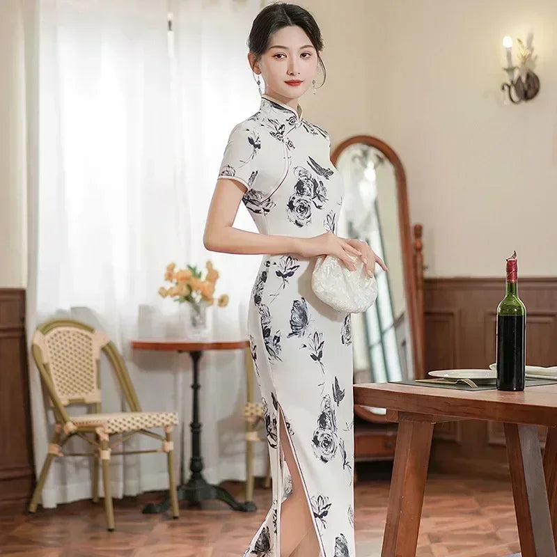 Ethnic Style Vintage Qipao Dresses For Women New Fashion