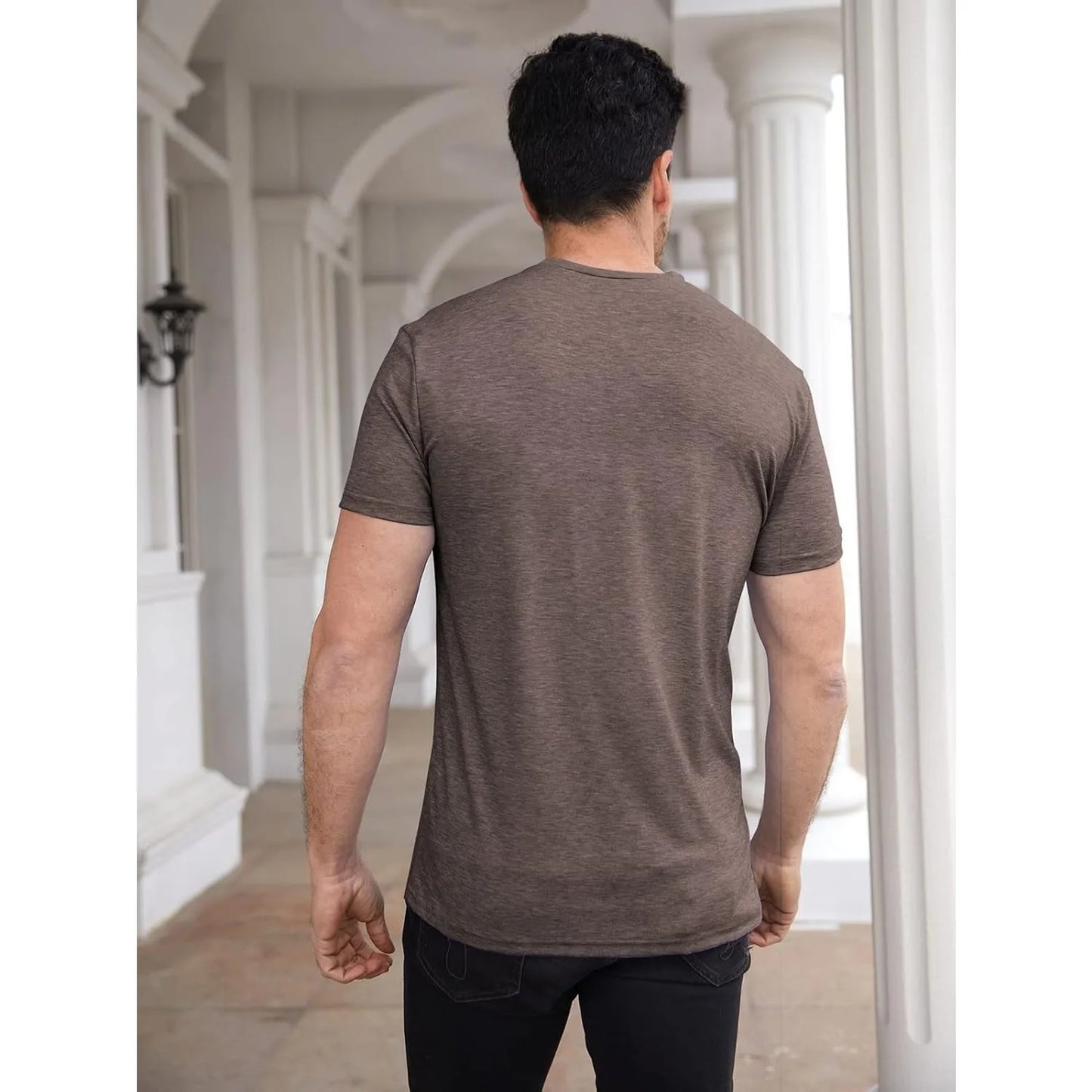 Men Soft Casual Short Sleeve Lightweight Basic T-Shirt Big and Tall