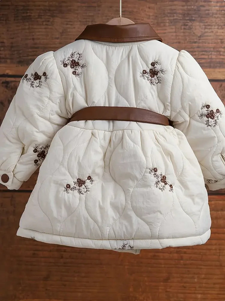 2024 New Fashion Winter Jacket Girl Long Coats Velvet Warm