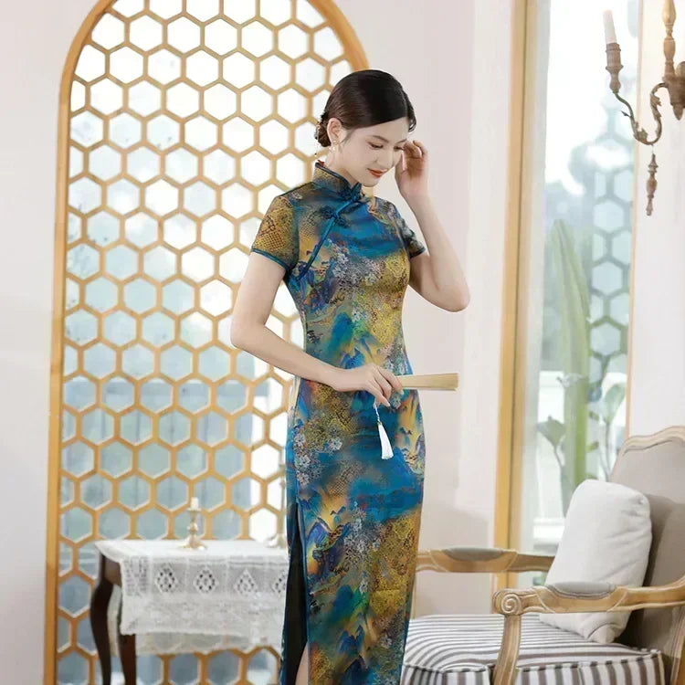 Ethnic Style Vintage Qipao Dresses For Women New Fashion