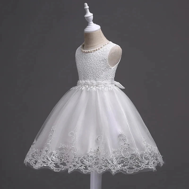 Embroidery Baby Girls Sequin Tutu Dress Toddler Kids