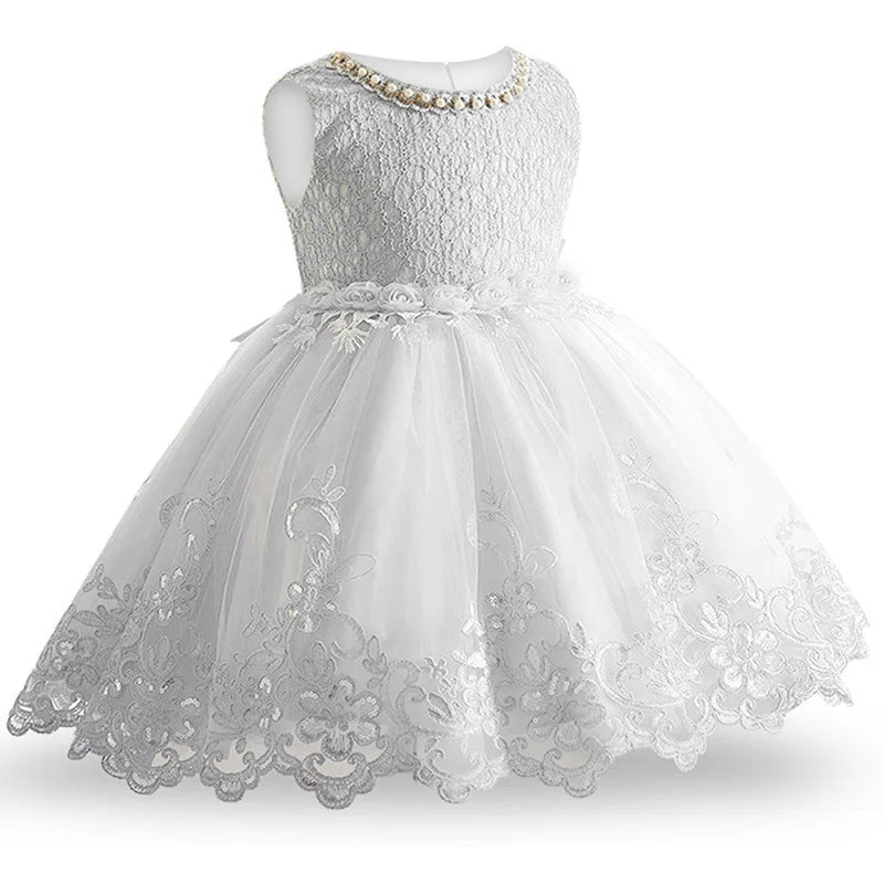 Embroidery Baby Girls Sequin Tutu Dress Toddler Kids