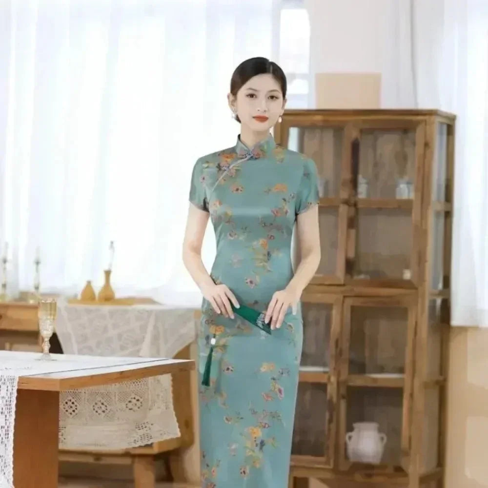 Ethnic Style Vintage Qipao Dresses For Women New Fashion
