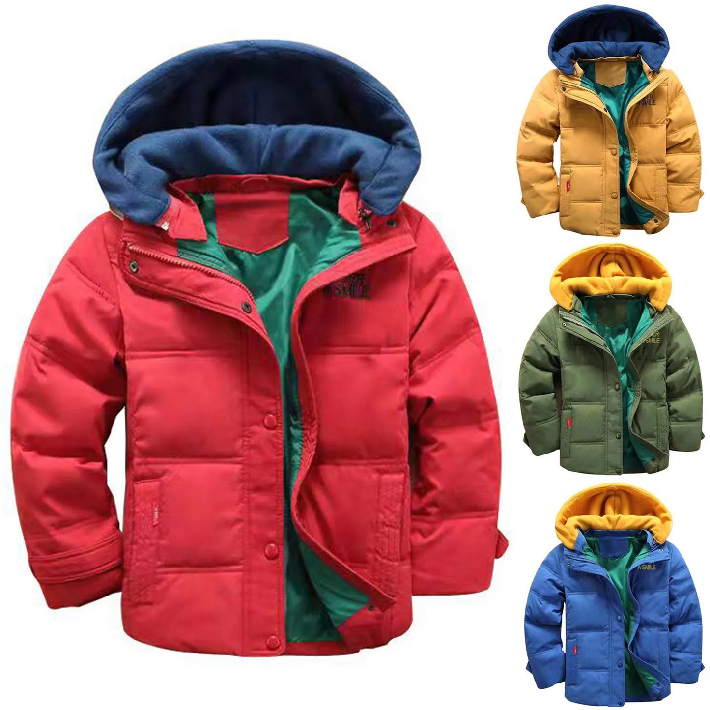 Fall Jackets for Boys Toddler Kids Baby Boys Girls Winter Warm Long Sleeve Coat Removable Outerwear Size