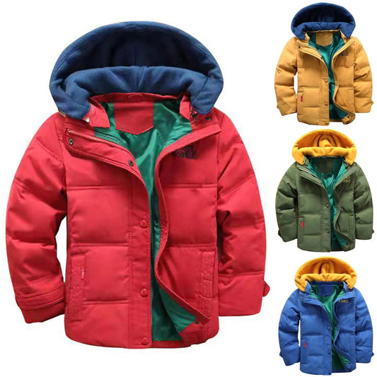 Fall Jackets for Boys Toddler Kids Baby Boys Girls Winter Warm Long Sleeve Coat Removable Outerwear Size