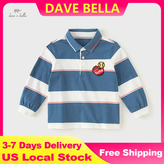 Dave Bella Boys Long Sleeve Spring Polo Shirts DB3241668