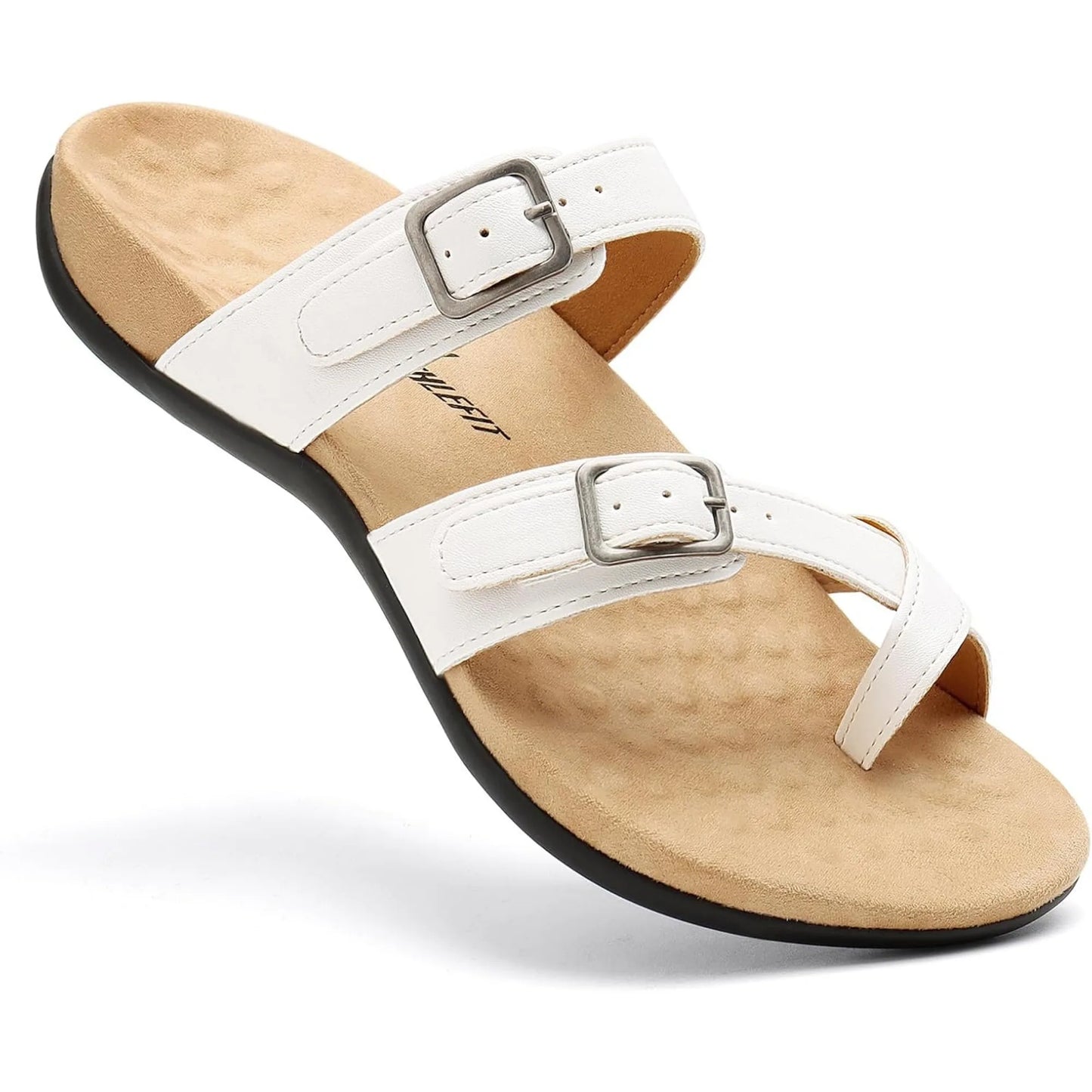 Orthopedic Sandals for Women Wide Width Adjustable Comfort Orthotic Flip Flops with Arch Support