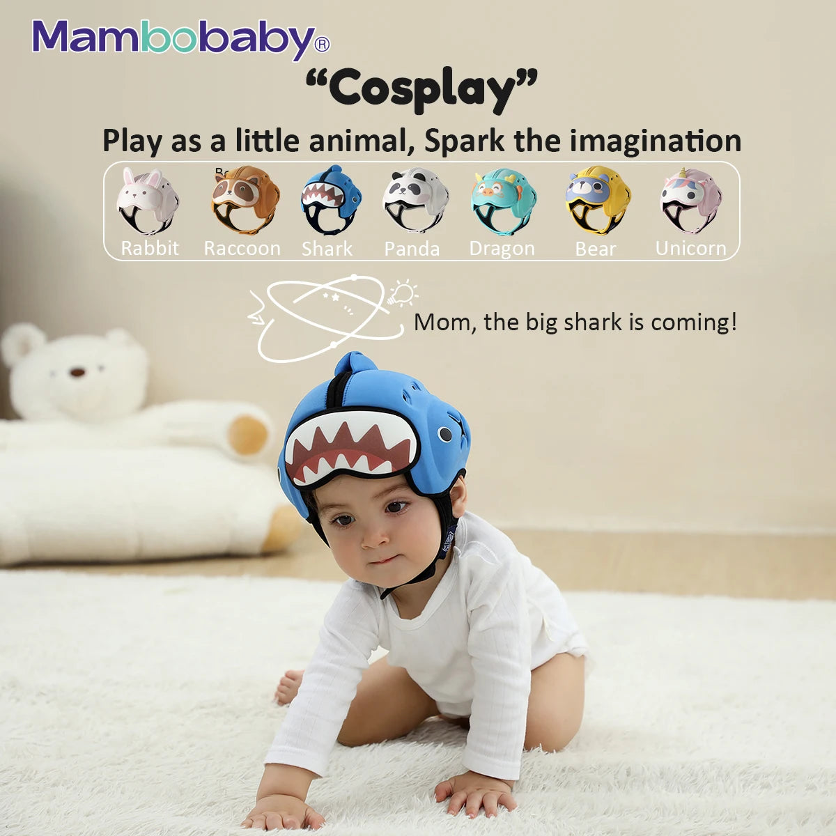 Mambobaby Safe Anti-Shock Baby Helmet for Infant Safety