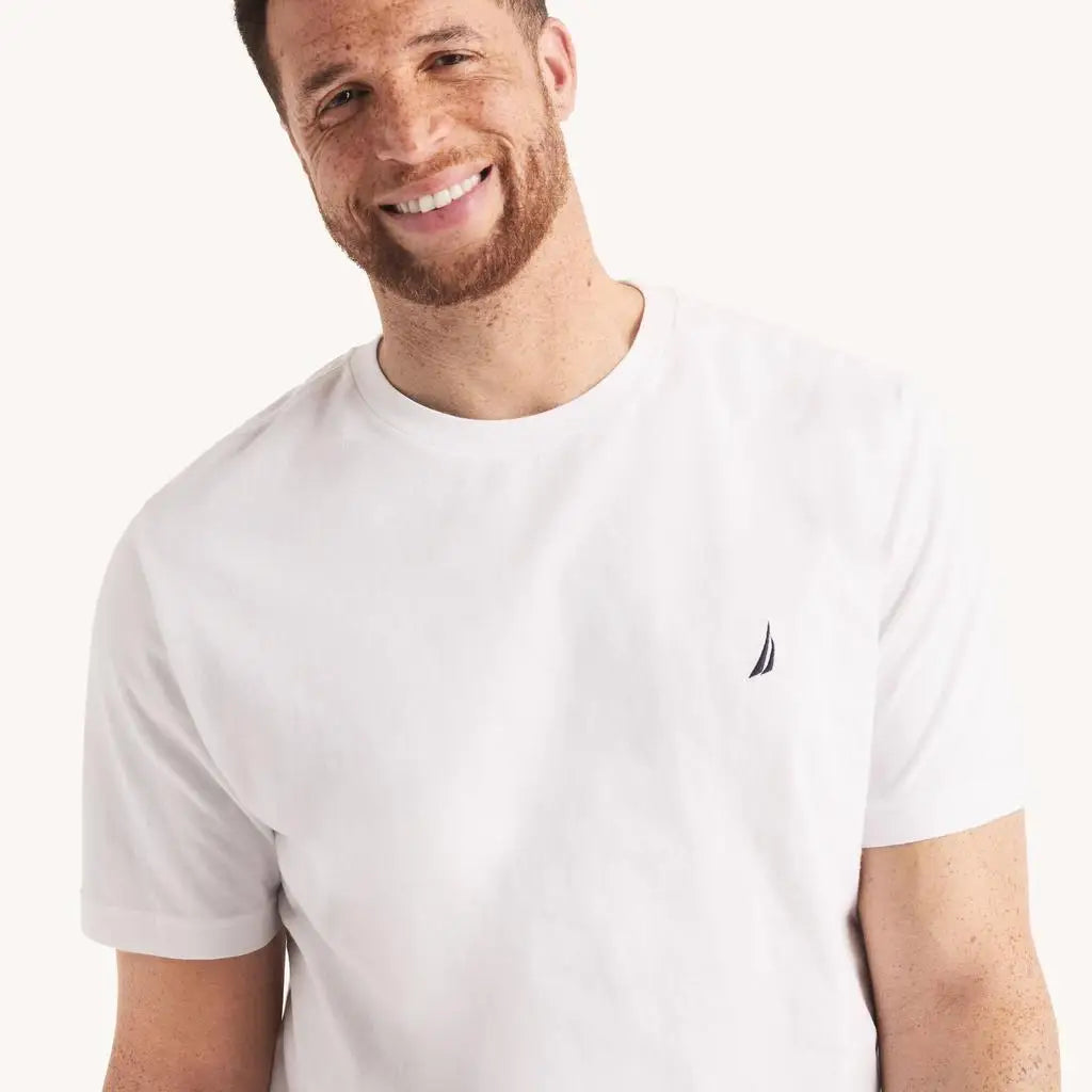 Nautica Mens Big and Tall Crewneck T-Shirt Cotton Full Sleeve England Style