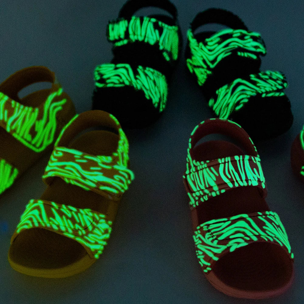 Toddler Boys Girls Luminous Water Sandals Adjustable Straps Open Toe Sport Sandals Summer Shoes