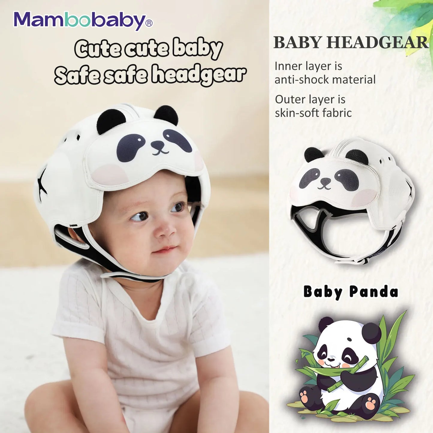 Mambobaby Safe Anti-Shock Baby Helmet for Infant Safety