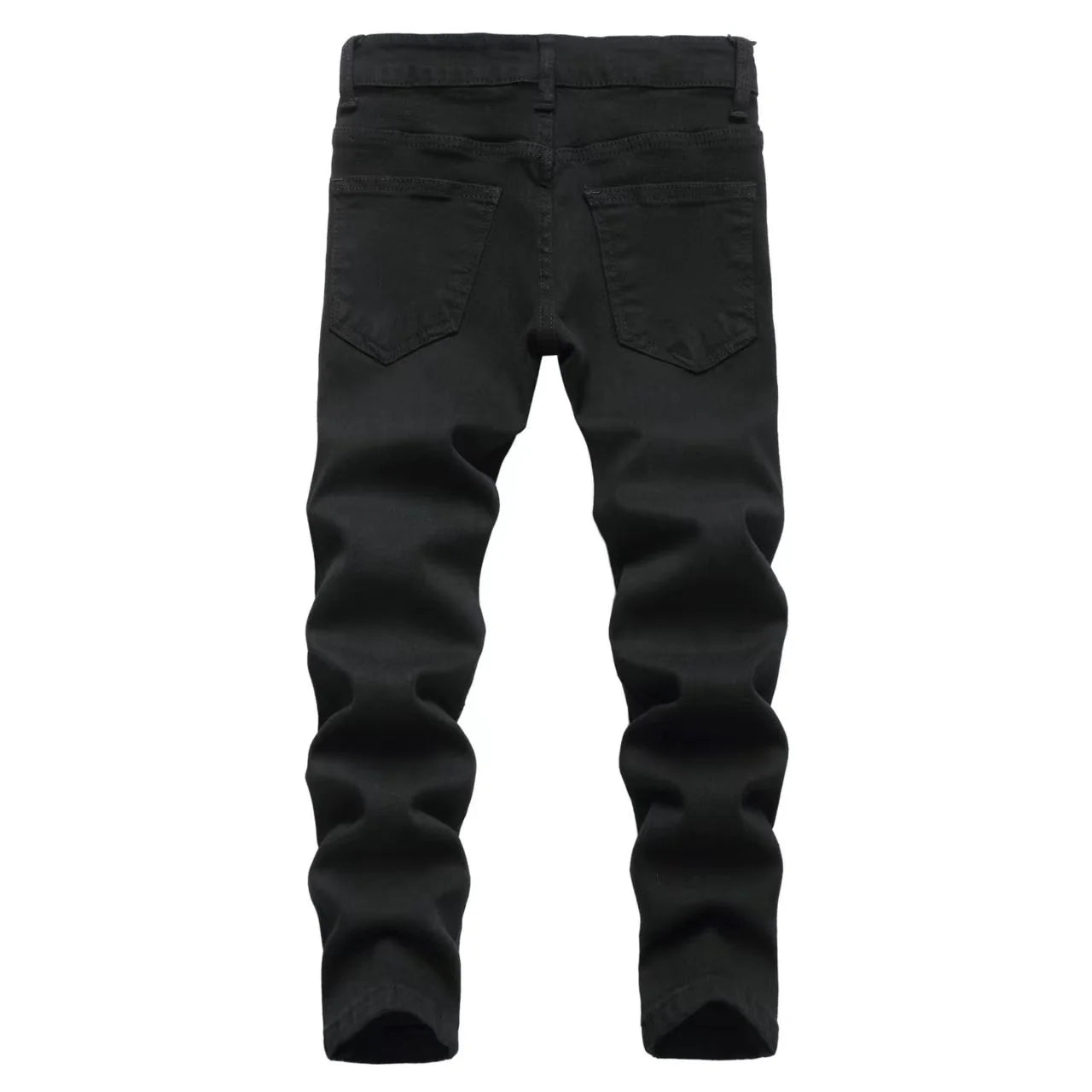 Boys Skinny Fit Ripped Distressed Stretch Fashion Denim Jeans Pants