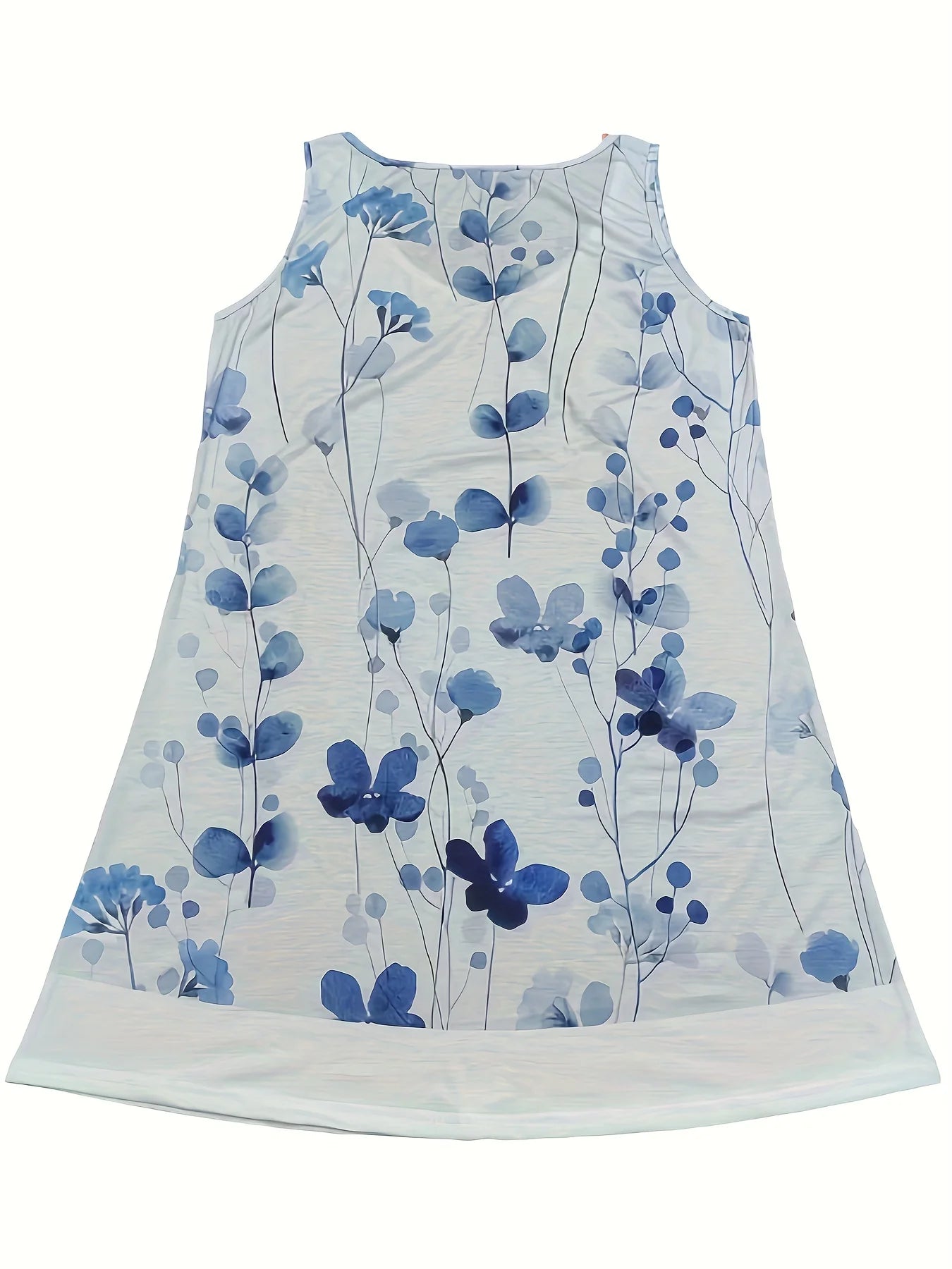 New Female Dresses Loose Swing Short Sundress Sweet 3D Printing Sleeveless Beach Wear O Neck Swing Sexy Women Dress